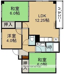 ポートビュー函館【3階】の間取り